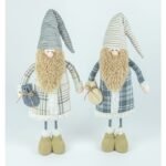 Hazel Plaid Santa Gnome Stander 2 Asst