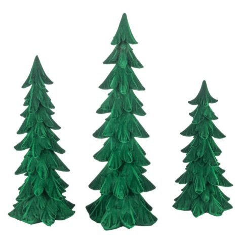 Fuzzy Green Tree 3 Piece Set
