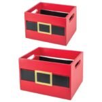 Gold Santa Buckle Storage Crate 2 Piece Set