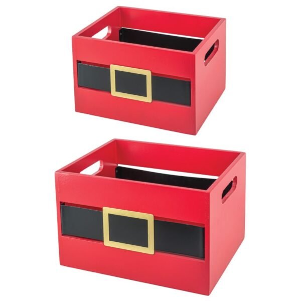 Gold Santa Buckle Storage Crate 2 Piece Set