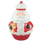 Cupcake Santa Cookie Jar
