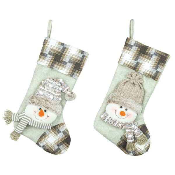 Cocoa Cream Snowman Stocking 2 Asst