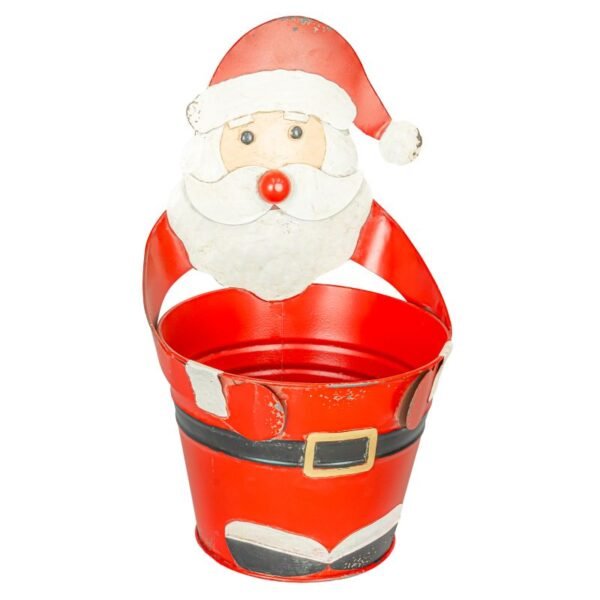 Holly Jolly Santa Planta Pot