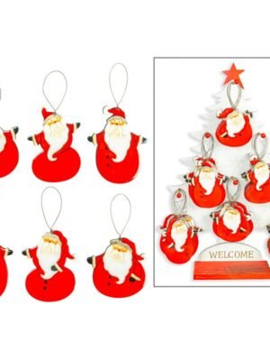 Classic Santa Ornament Display 6 Ast.