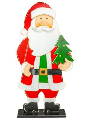 Fir Sapling Santa Wooden Stander
