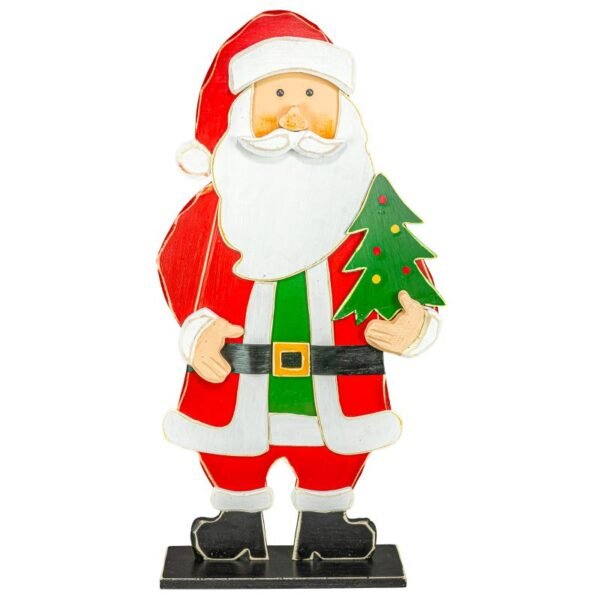 Fir Sapling Santa Wooden Stander