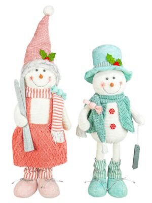 Cotton Candy Snowman Tall Stander 2 Asst.