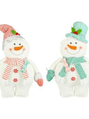 Cotton Candy Snowman Pillow 2 Asst.