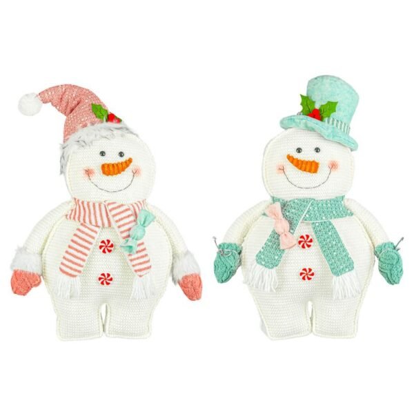Cotton Candy Snowman Pillow 2 Asst.