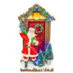 Front Door Santa Tabletop with Lights
