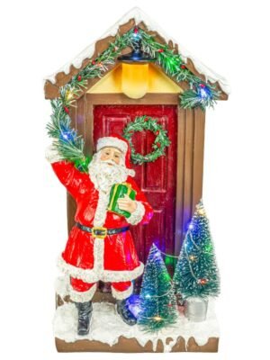 Front Door Santa Tabletop with Lights