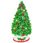Holly Leaf Christmas Tree with Lights