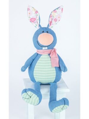 Blue Bucktooth Bunny Sitter
