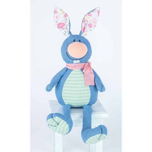 Blue Bucktooth Bunny Sitter
