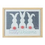 Cottontail Bunny Welcome Sign