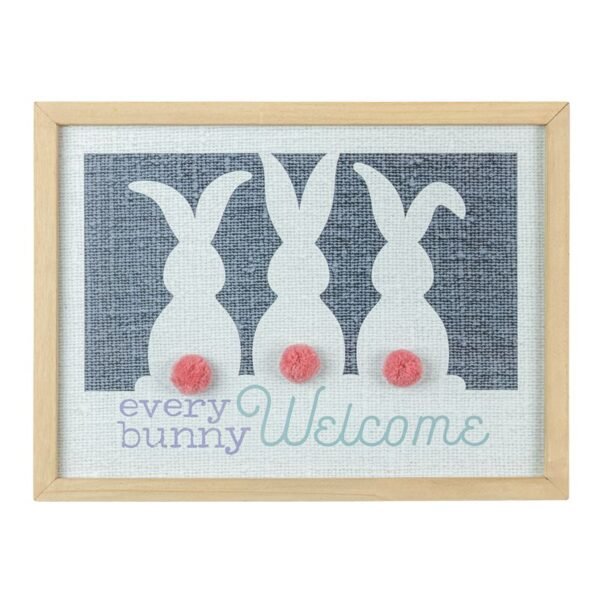 Cottontail Bunny Welcome Sign
