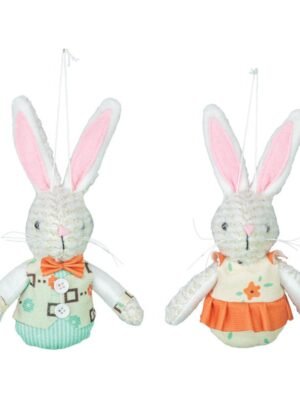 Bohemian Bunny Ornament 2 Asst