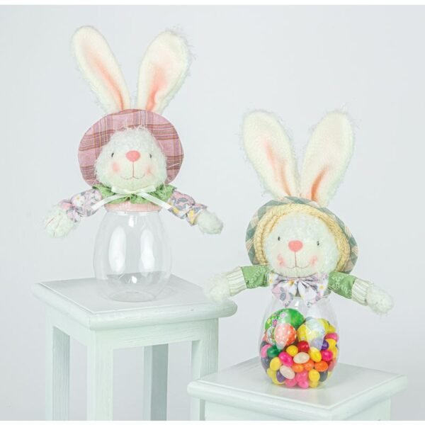 Country Charm Bunny Candy Jar 2 Asst